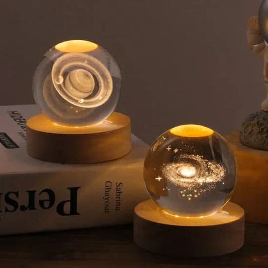 Engraved Crystal Ball LED Light