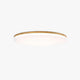 Nolla wood ceiling light, a shallow round acrylic dome with a wood rim, shown on a plain white background