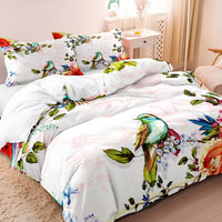 Floral and Bird Cotton Duvet Set