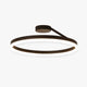 Soleno Circle Ceiling Light on a plain white background showing the matt black ring and glowing inner band