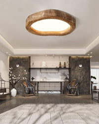 Halo Wood-Effect LED Ceiling Light