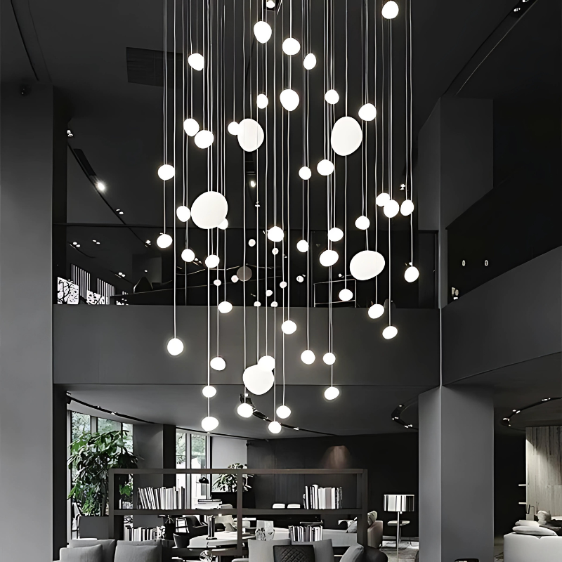 Glass Pebble Pendant Light