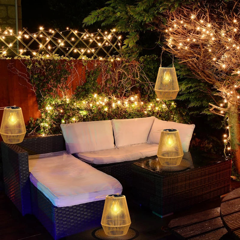Alpho Handwoven Solar Garden Lantern