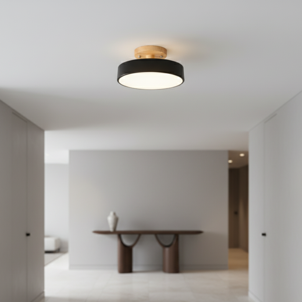 Acorn ceiling light wood cap