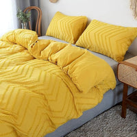 Chevron Plush Quilt Cover Set