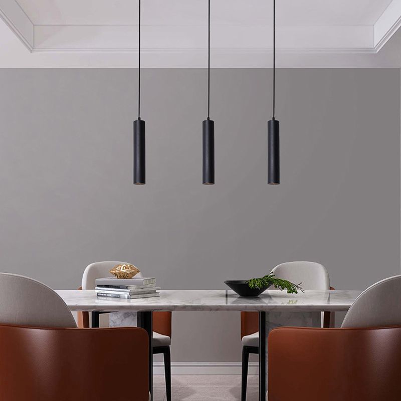 Darlo pendants over dining table grey room