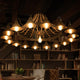Greyburn chandelier in rustic living room