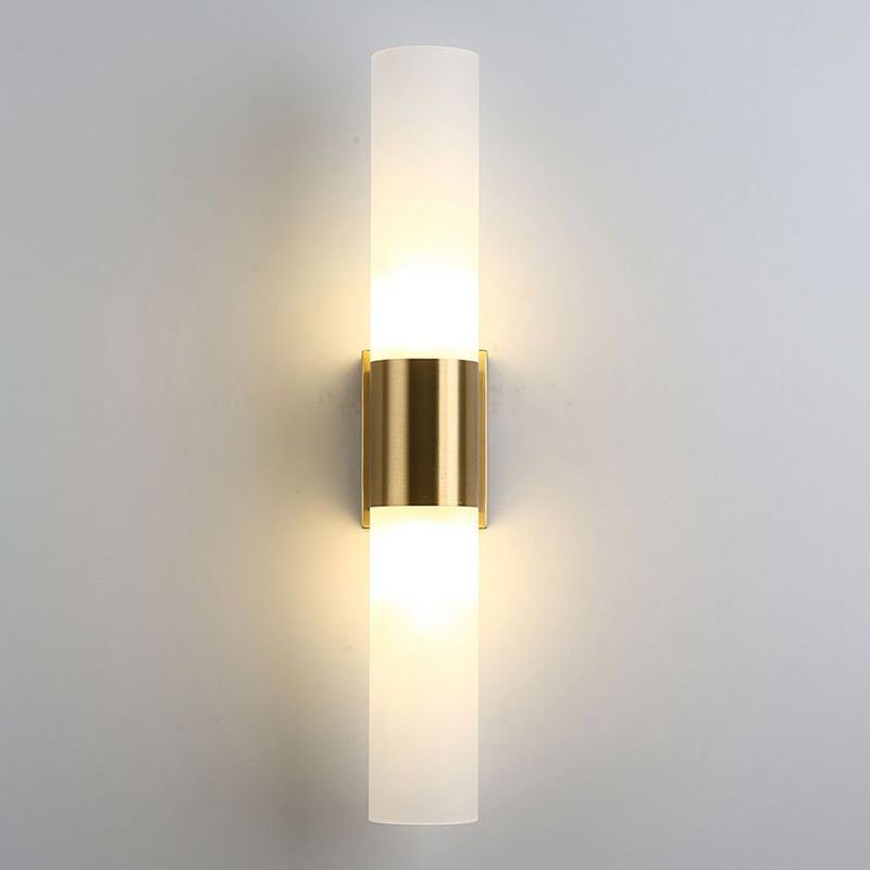Fela sconce brushed brass plain white background side view