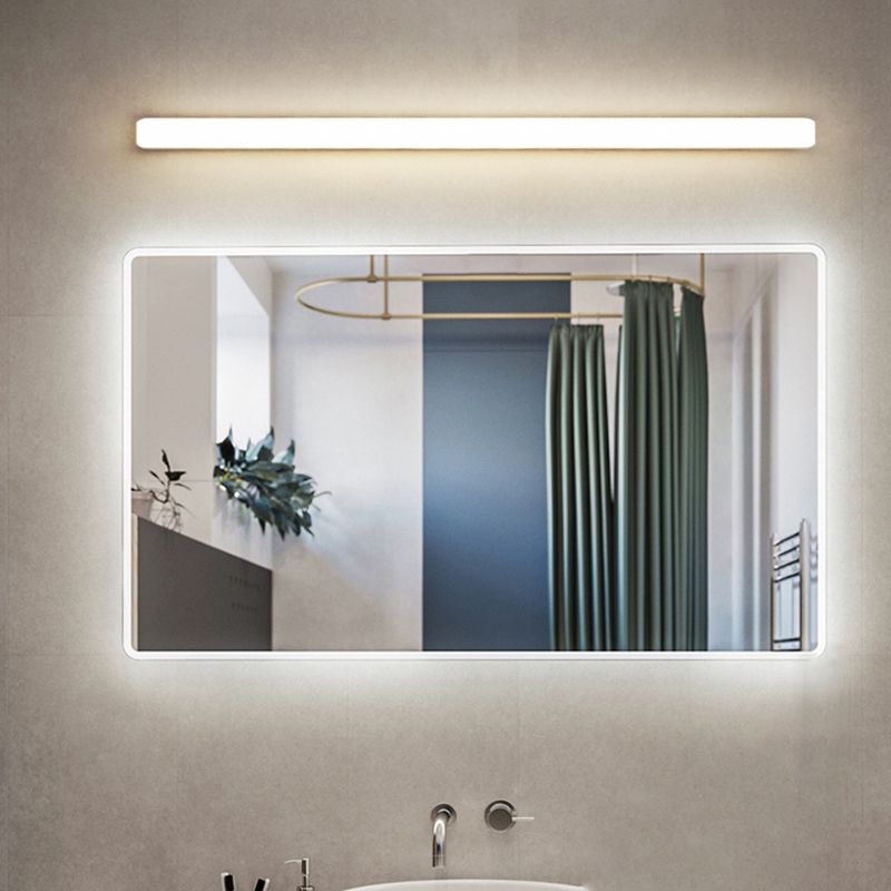 Kylo LED Vanity Bar Wall Light above bathroom mirror with warm light