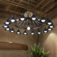 Greyburn chandelier industrial space lifestyle