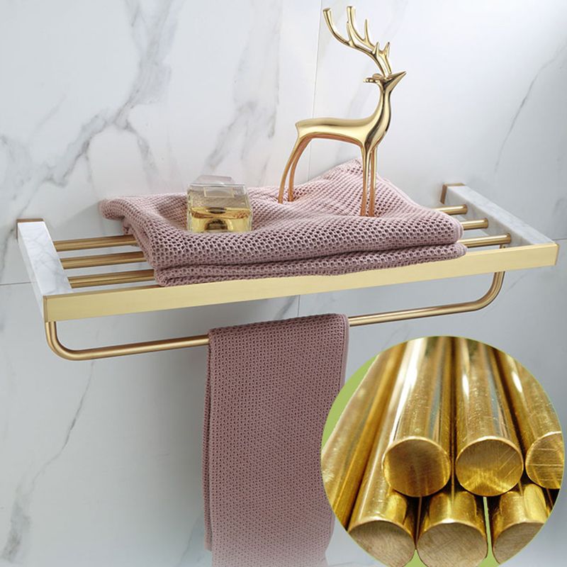 Brass Finish Bathroom Fittings, Marble Inlay
