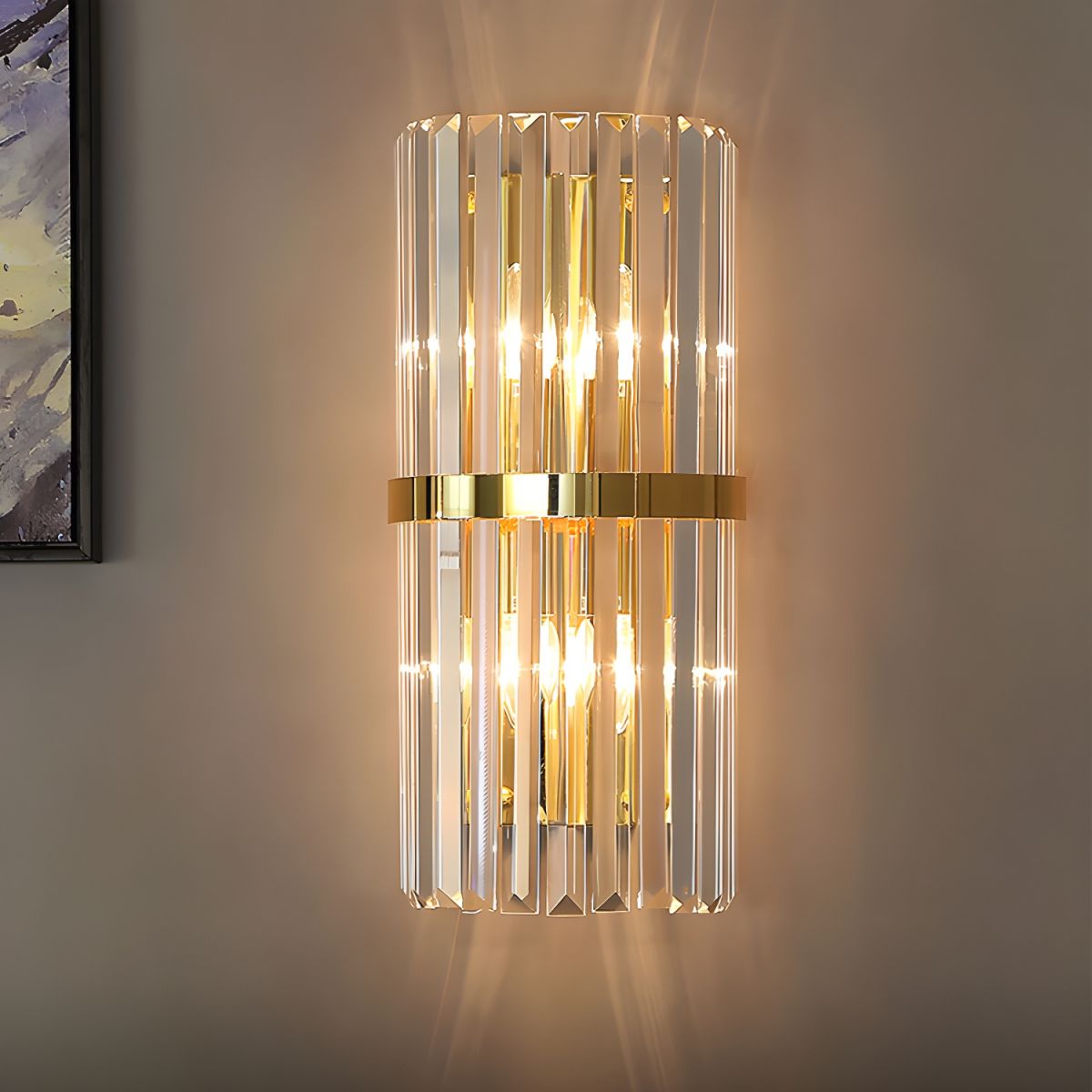 Crystal Bar Stainless Steel Wall Light