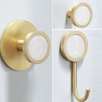 Brass Finish Bathroom Fittings, Marble Inlay
