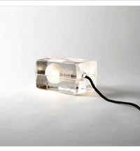 Glass Block Table Lamp