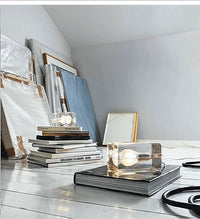 Glass Block Table Lamp