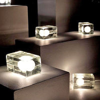 Glass Block Table Lamp