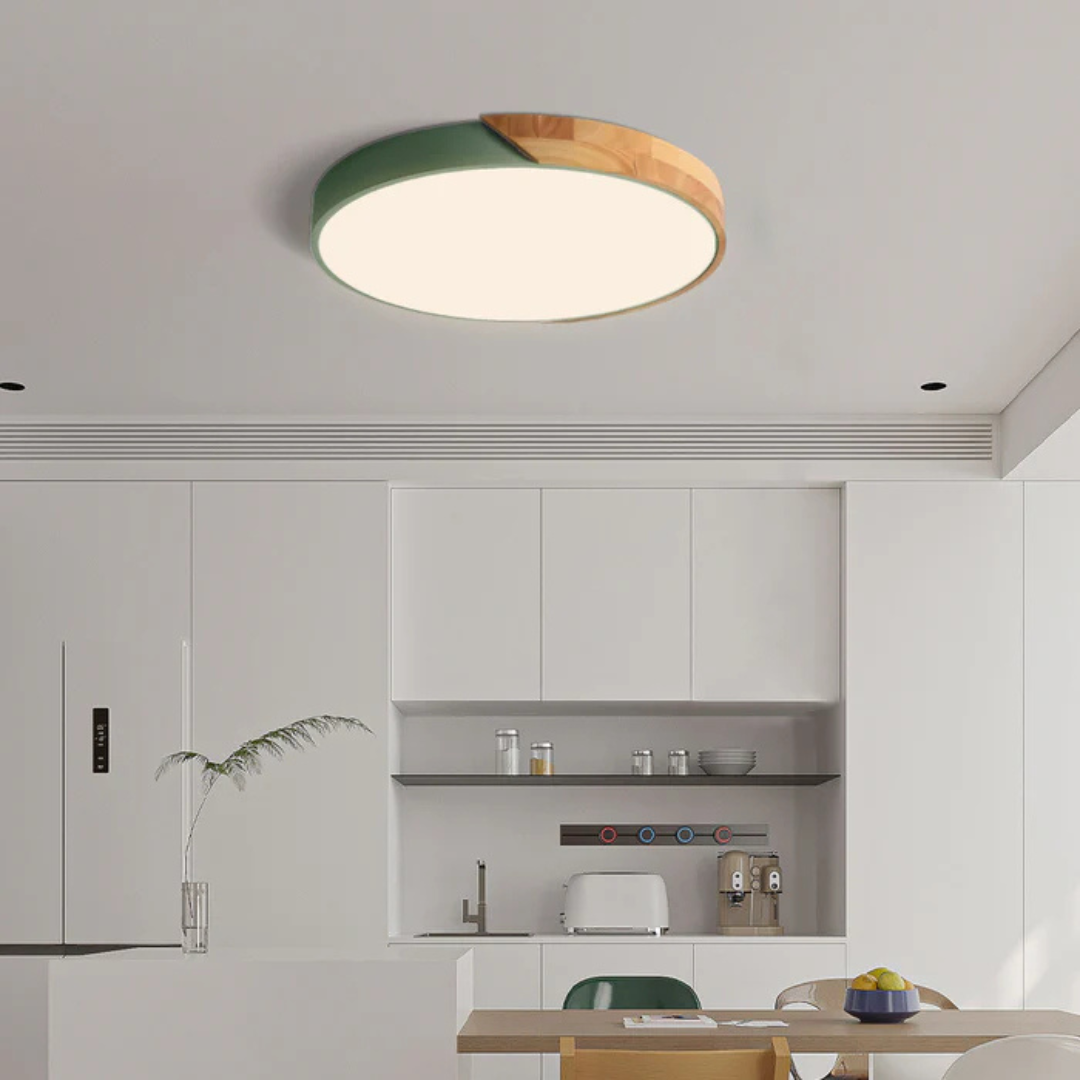 Wood Trim LED Ceiling Light, 23 to 40cm
