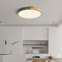 Wood Trim LED Ceiling Light, 23 to 40cm