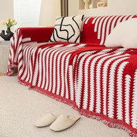 Monochrome Fern Chenille Sofa Cover