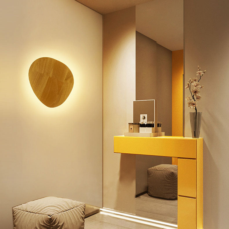 Timber Disc Wall Light 19cm