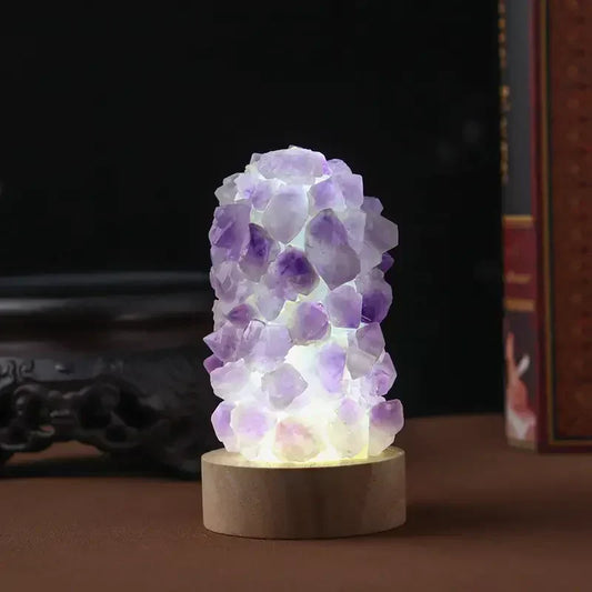 Amethyst Crystal LED Lamp