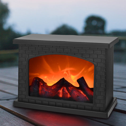 Flameless LED Fireplace Lantern