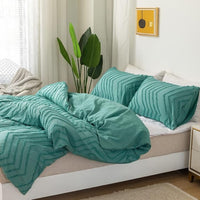 Chevron Plush Quilt Cover Set