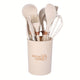 Silicone and Wood Utensil Set, 12 Piece