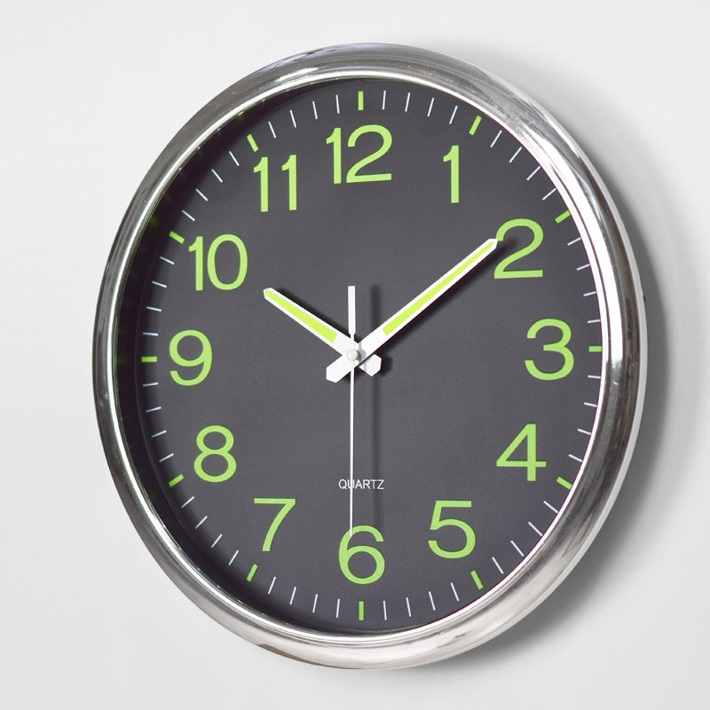 Glow in the Dark Silent Wall Clock 30cm
