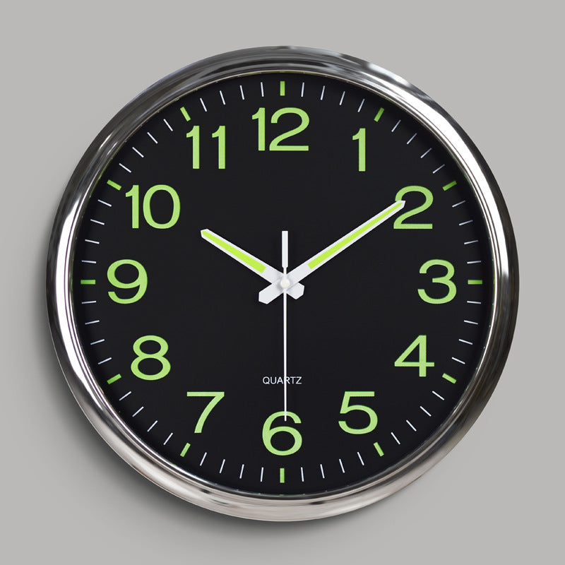 Glow in the Dark Silent Wall Clock 30cm