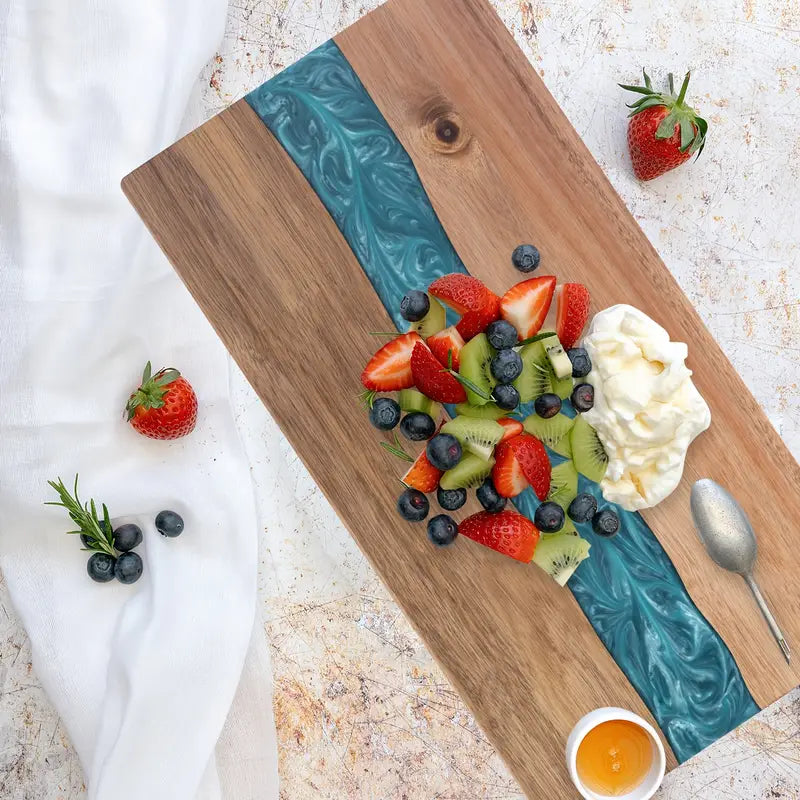 River Resin Acacia Serving Board