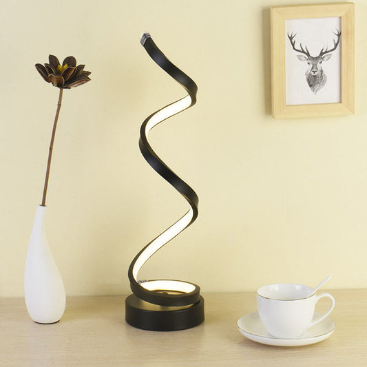 Spiral Ribbon Metal Table Lamp