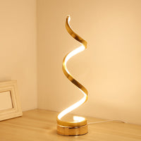 Spiral Ribbon Metal Table Lamp