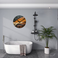 Wood-Grain Round Wall Clock 30cm
