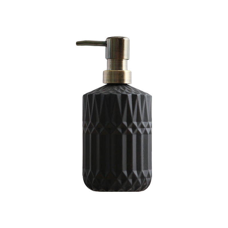 Faceted Glass Soap Dispenser 390ml
