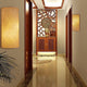 Bamboo Half Cylinder Wall Light 41cm