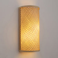 Bamboo Half Cylinder Wall Light 41cm