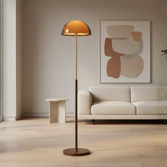 Rustina Amber Dome Floor Lamp 155cm