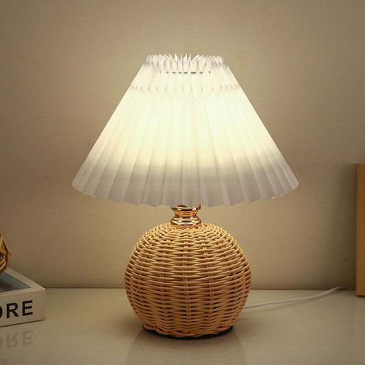 Pleated Shade USB Table Lamp