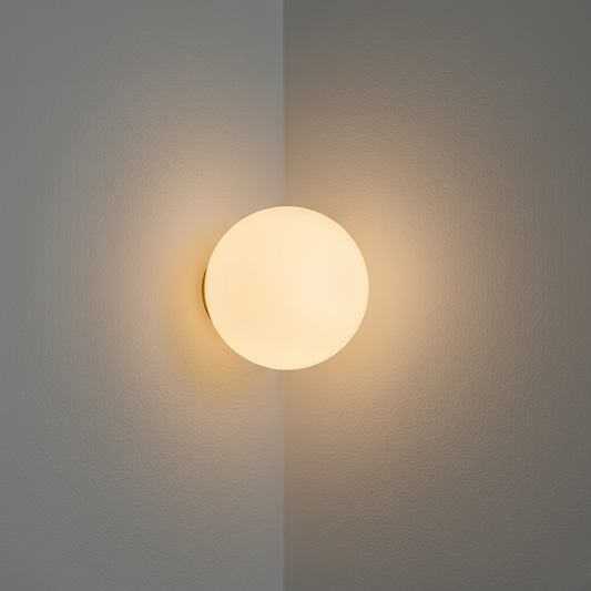 Solstice Milk Glass Wall Light