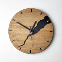 Rustic Cracked Wood Wall Clock