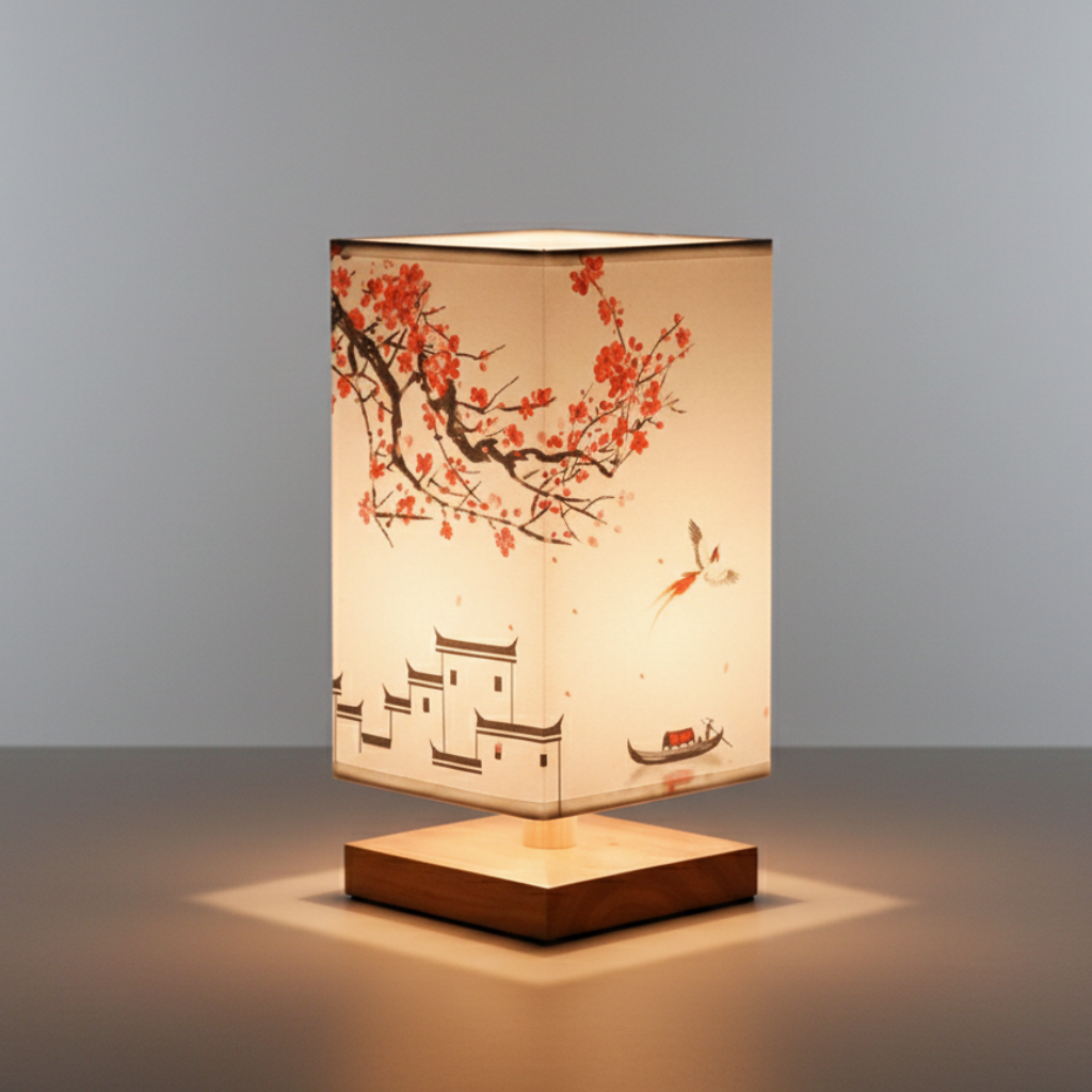 Bamboo & Fabric Table Lamp