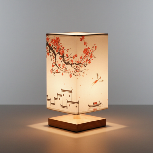 Bamboo & Fabric Table Lamp