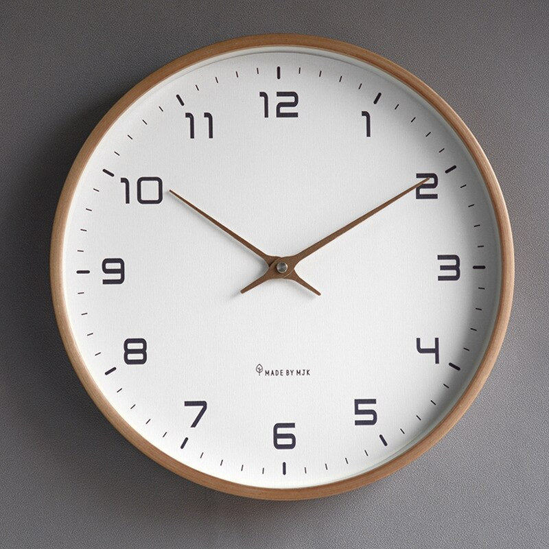 Luxora Solid Wood Wall Clock, 25cm