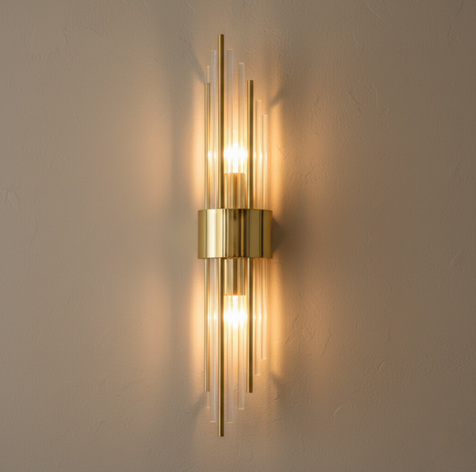 Elegant crystal LED wall sconce