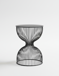 Arka Hourglass Metal Side Table