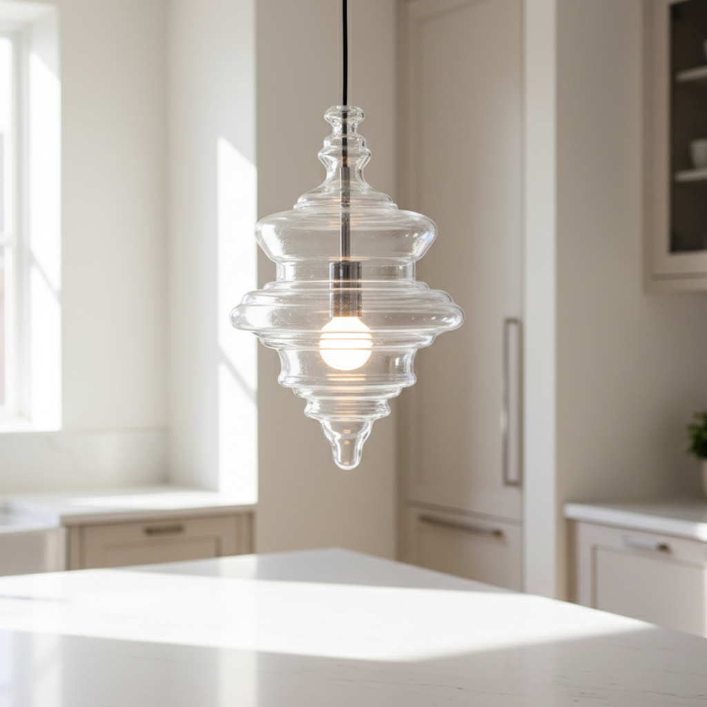 La Toupie Hand-Blown Glass Pendant