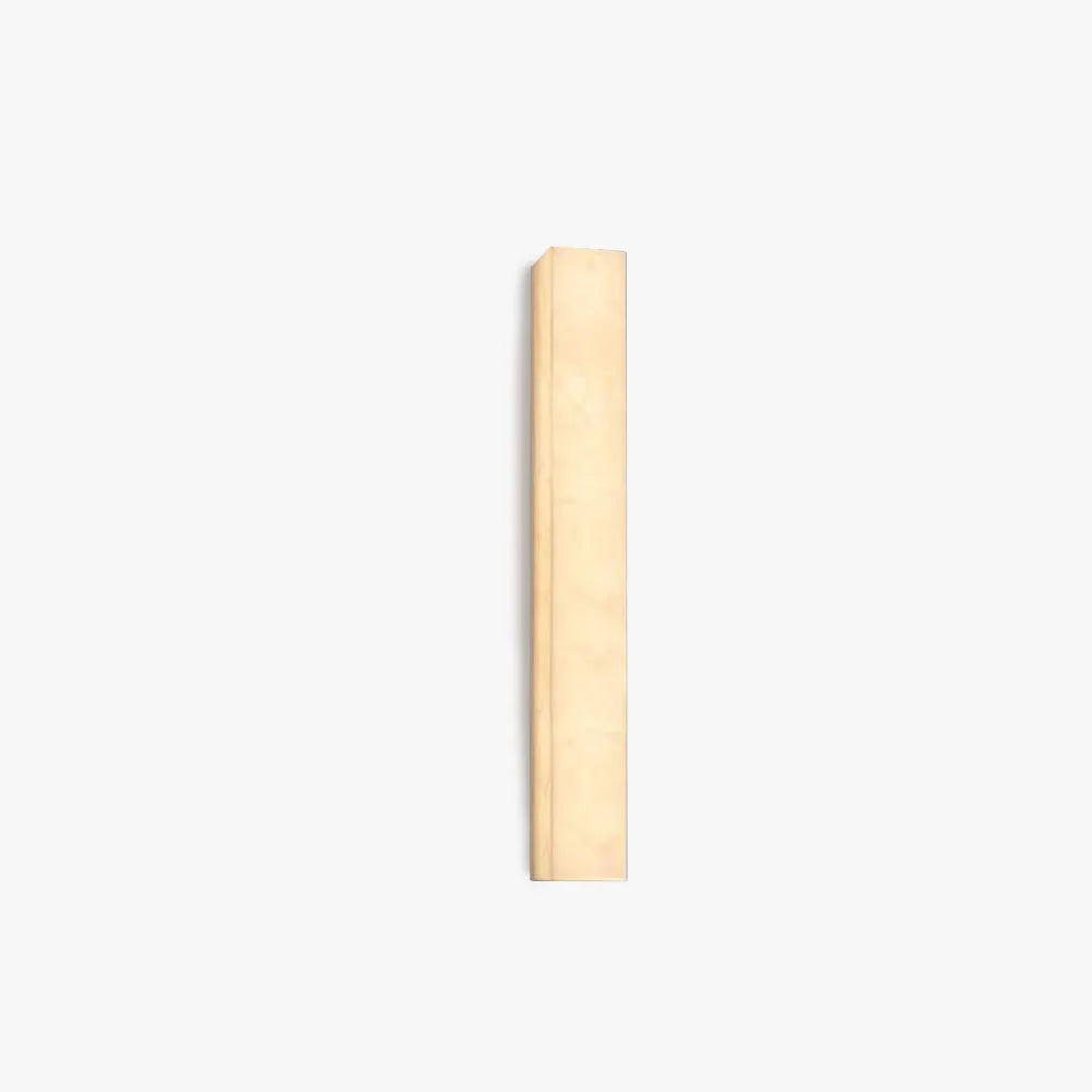 Lockhone Ayro rectangular outdoor wall light, slim imitation alabaster bar, on a plain white background