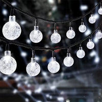 Crackle Glass Solar String Lights