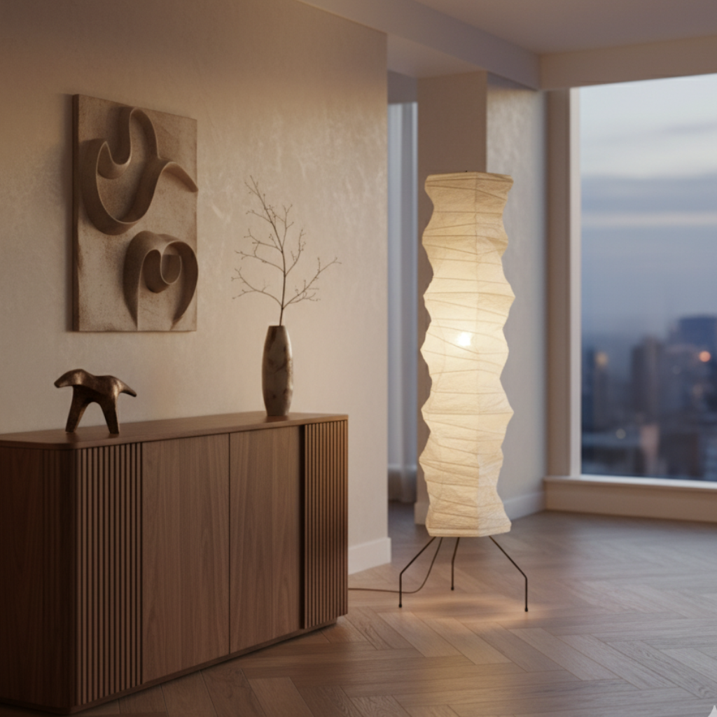 Wabi-Sabi Rice Paper Floor Lamp 180cm